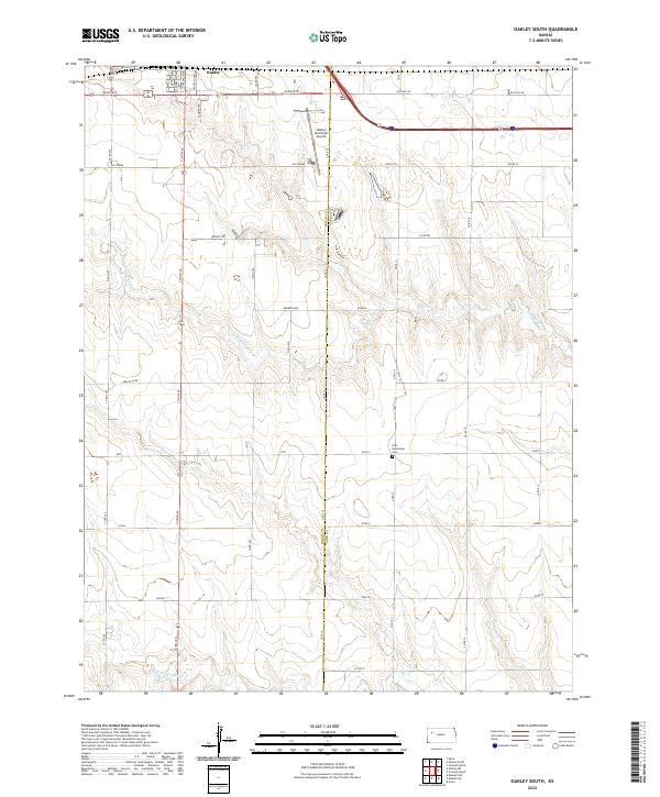 USGS Topographic Map – Oakley South