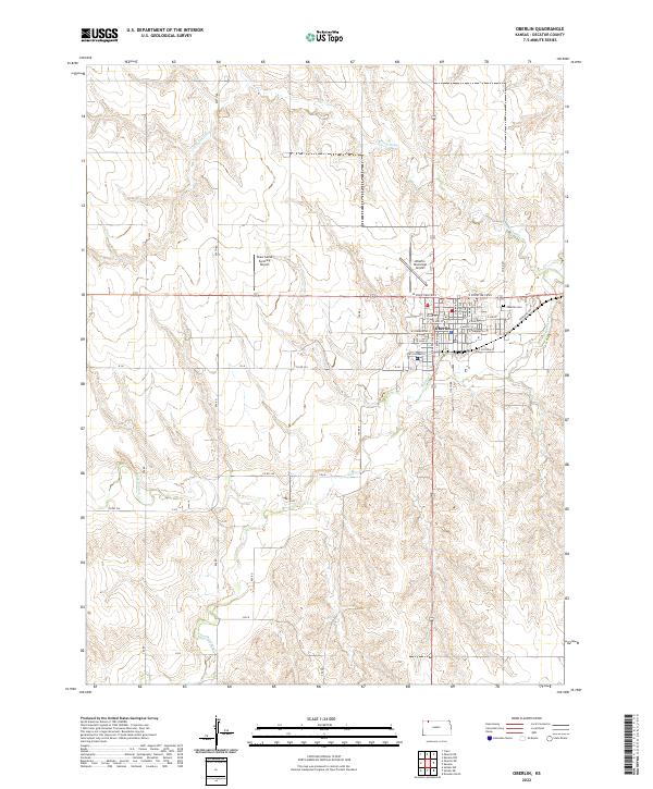 USGS Topographic Map – Oberlin