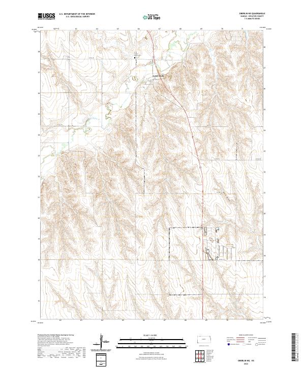 USGS Topographic Map – Oberlin NE
