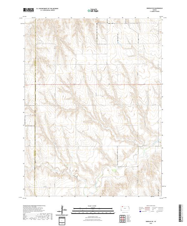 USGS Topographic Map – Oberlin SW