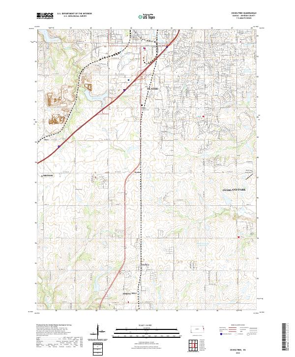 USGS Topographic Map – Ocheltree