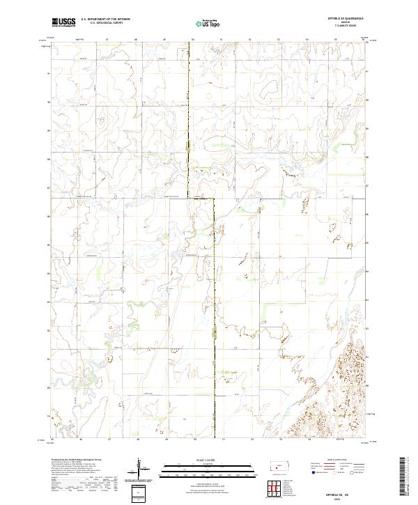 USGS Topographic Map – Offerle SE