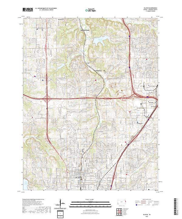 USGS Topographic Map – Olathe