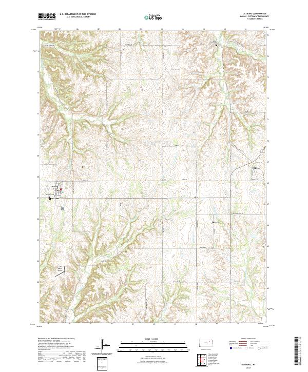 USGS Topographic Map – Olsburg