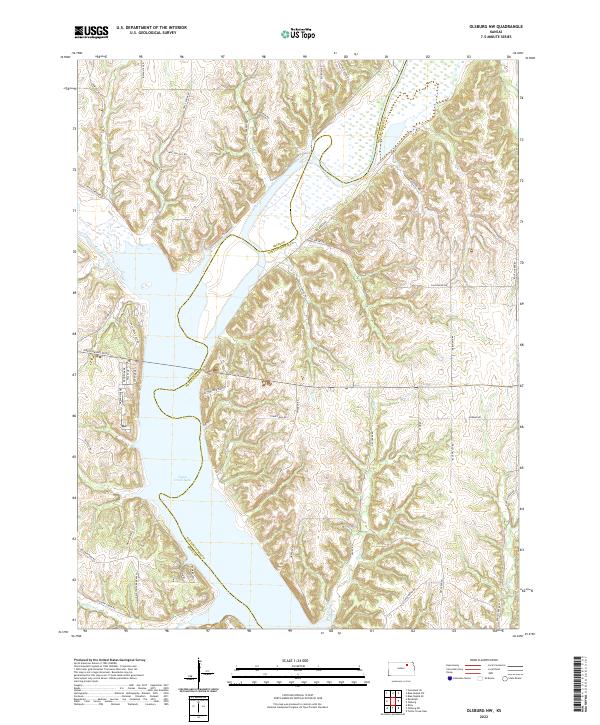 USGS Topographic Map – Olsburg NW