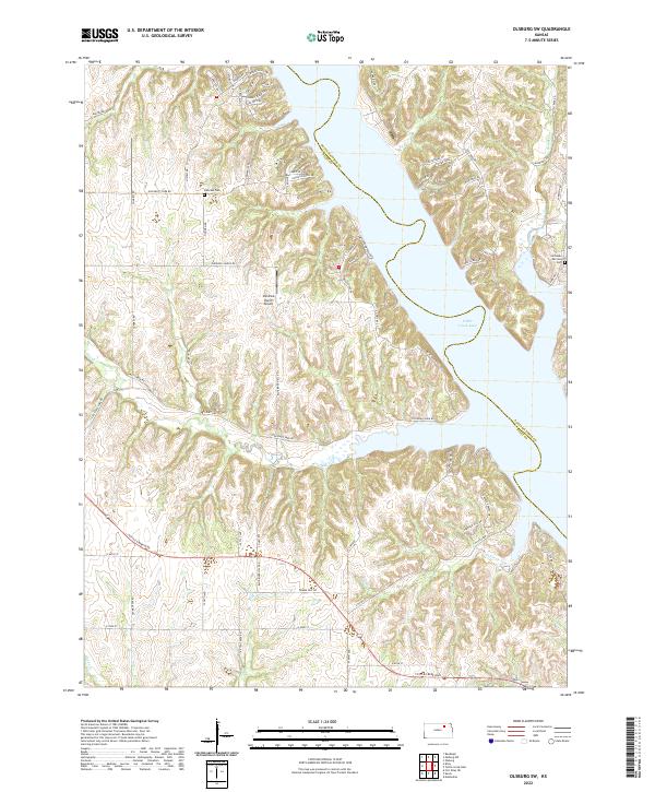 USGS Topographic Map – Olsburg SW