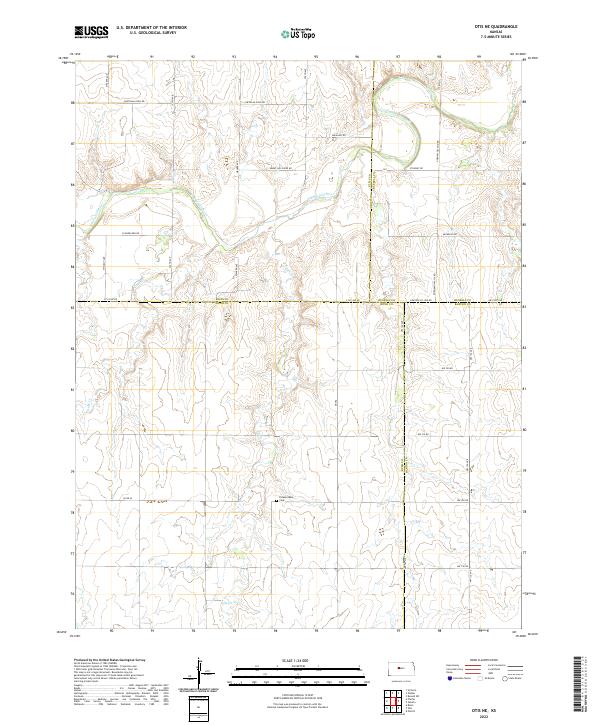 USGS Topographic Map – Otis NE