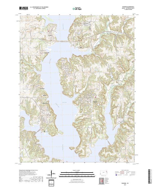 USGS Topographic Map – Ozawkie