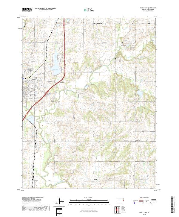 USGS Topographic Map – Paola East