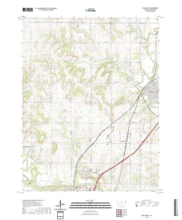 USGS Topographic Map – Paola West