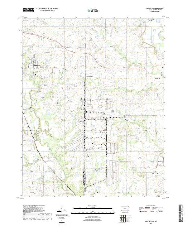 USGS Topographic Map – Parsons East