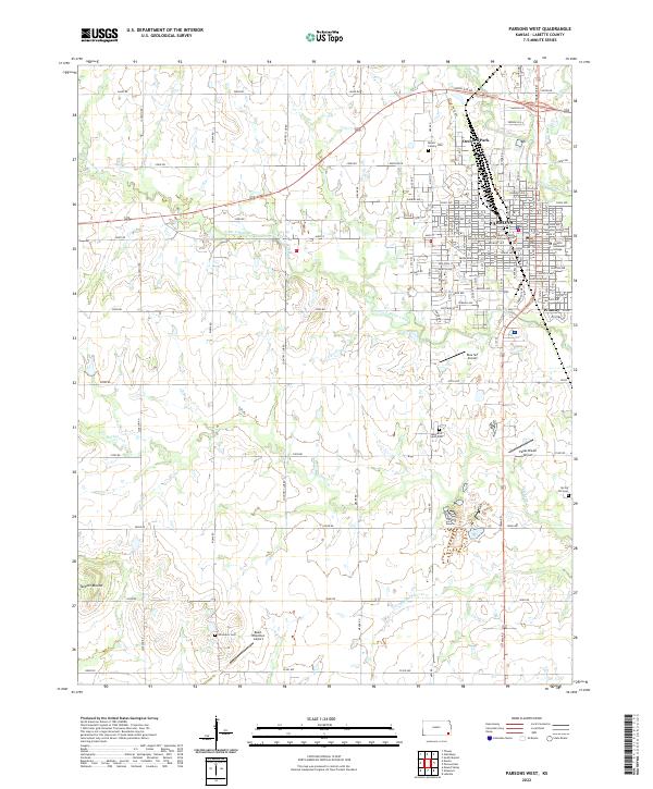 USGS Topographic Map – Parsons West