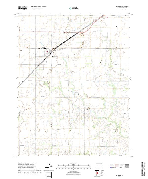 USGS Topographic Map – Partridge