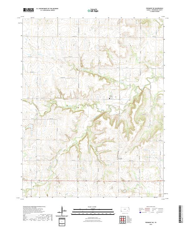 USGS Topographic Map – Piedmont NE