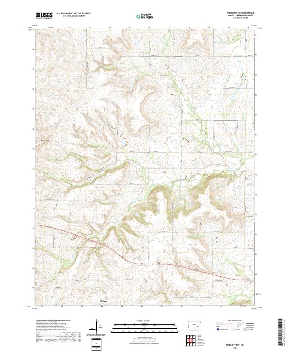 USGS Topographic Map – Piedmont NW