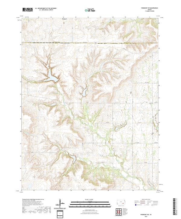 USGS Topographic Map – Piedmont SW