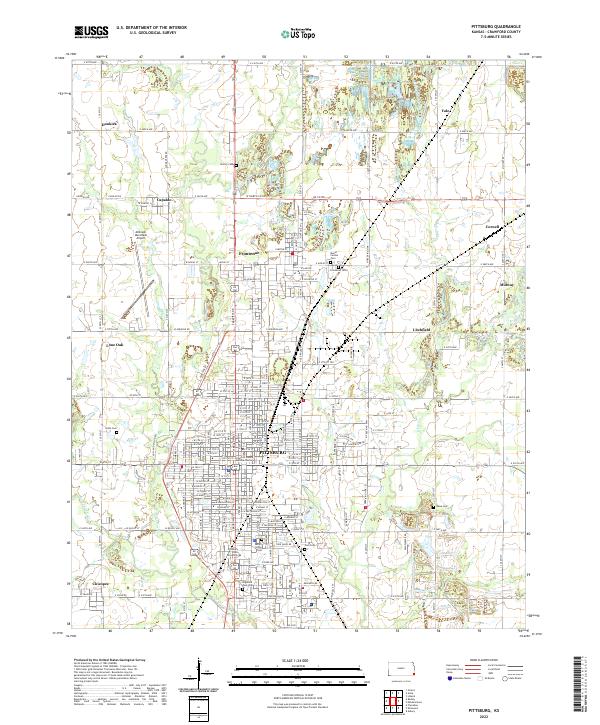 USGS Topographic Map – Pittsburg
