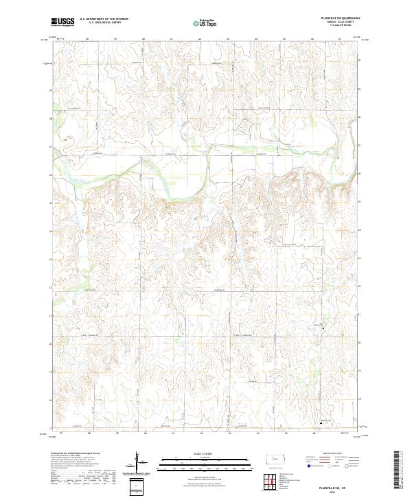 USGS Topographic Map – Plainville SW