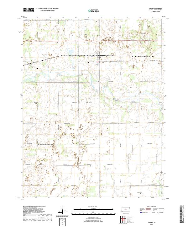 USGS Topographic Map – Plevna