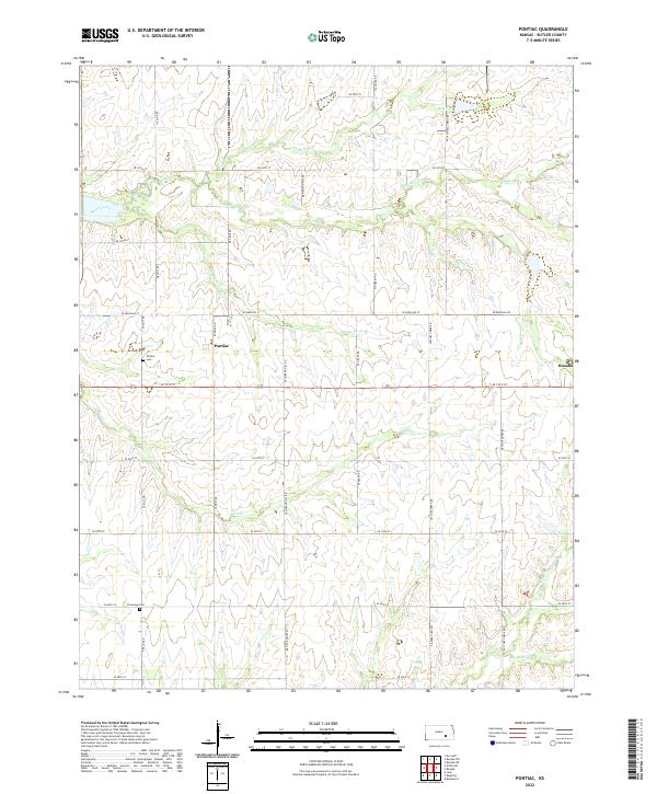 USGS Topographic Map – Pontiac
