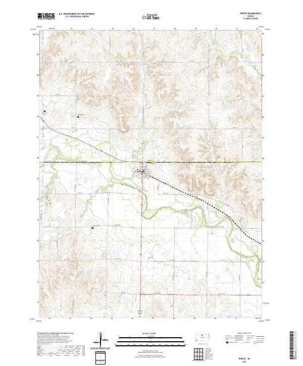 USGS Topographic Map – Portis
