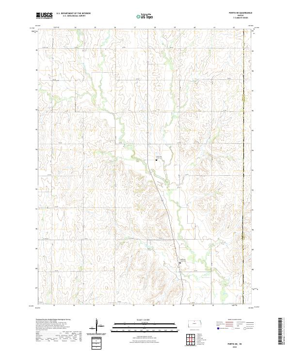 USGS Topographic Map – Portis NE