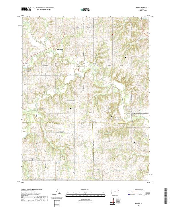 USGS Topographic Map – Potter