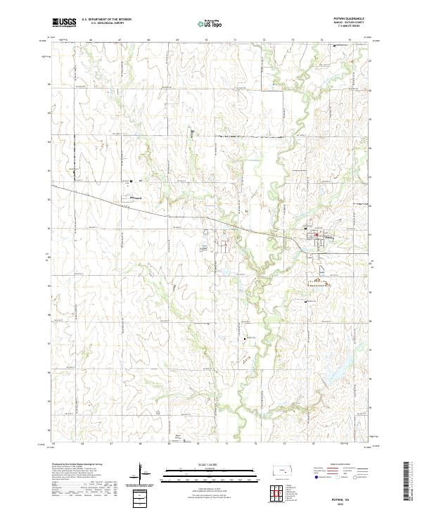 USGS Topographic Map – Potwin