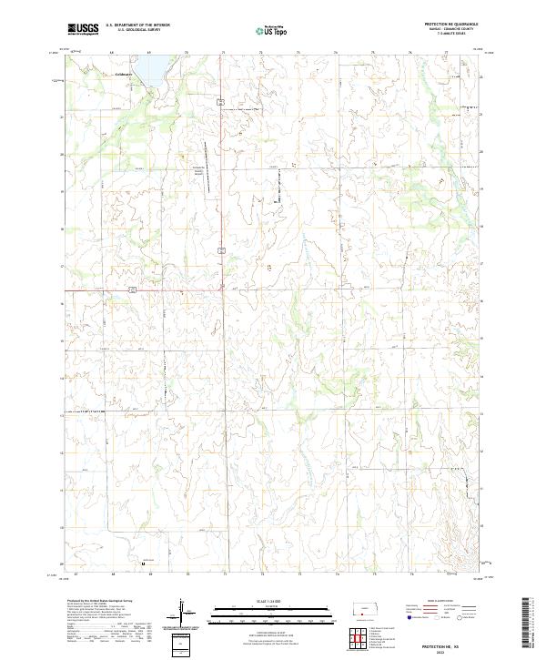 USGS Topographic Map – Protection NE