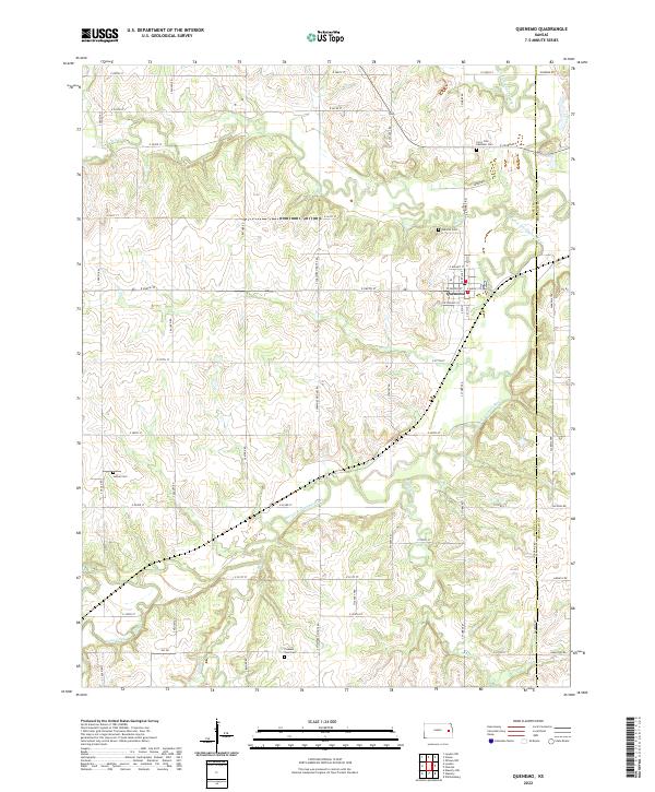 USGS Topographic Map – Quenemo
