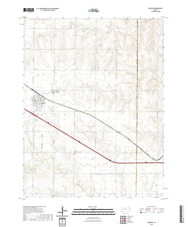USGS Topographic Map – Quinter