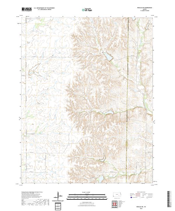 USGS Topographic Map – Rosalia NE