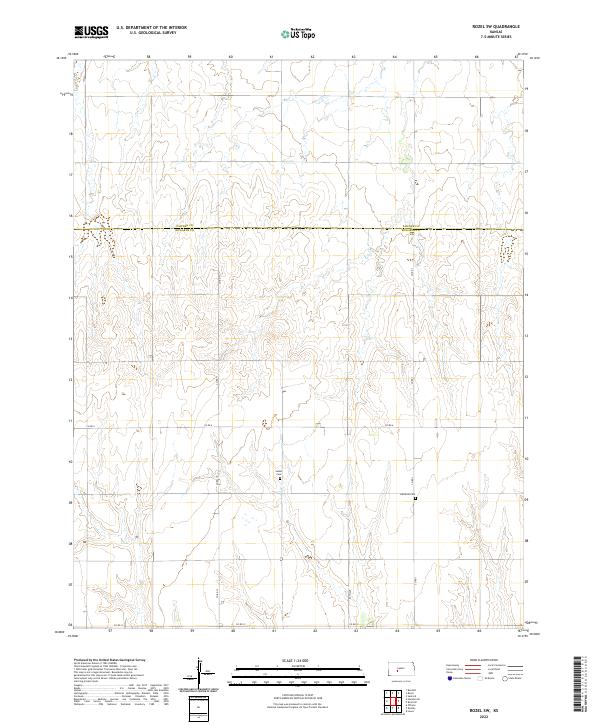 USGS Topographic Map – Rozel SW