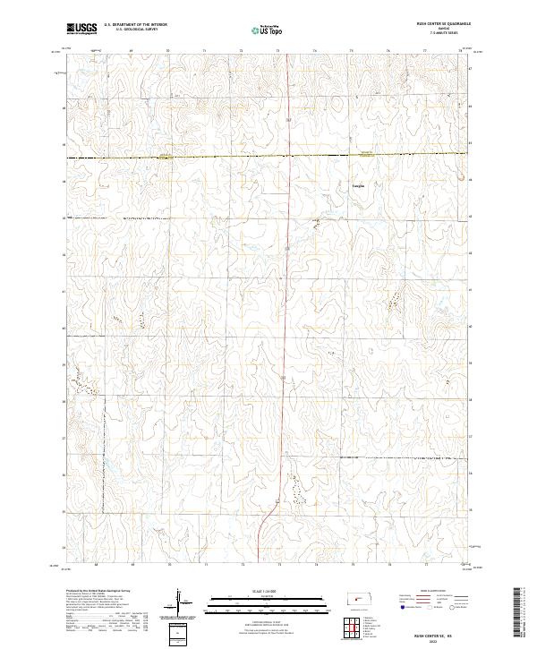 USGS Topographic Map – Rush Center SE