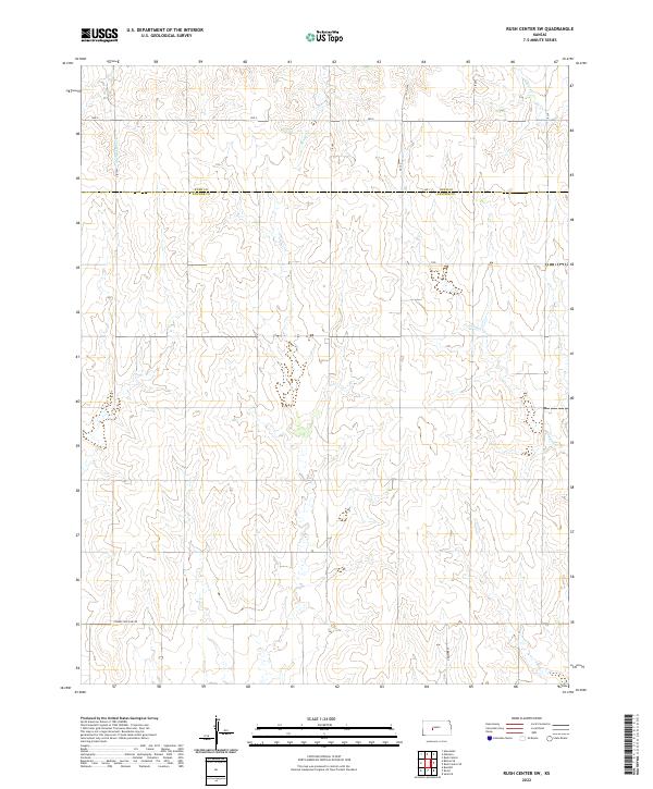 USGS Topographic Map – Rush Center SW