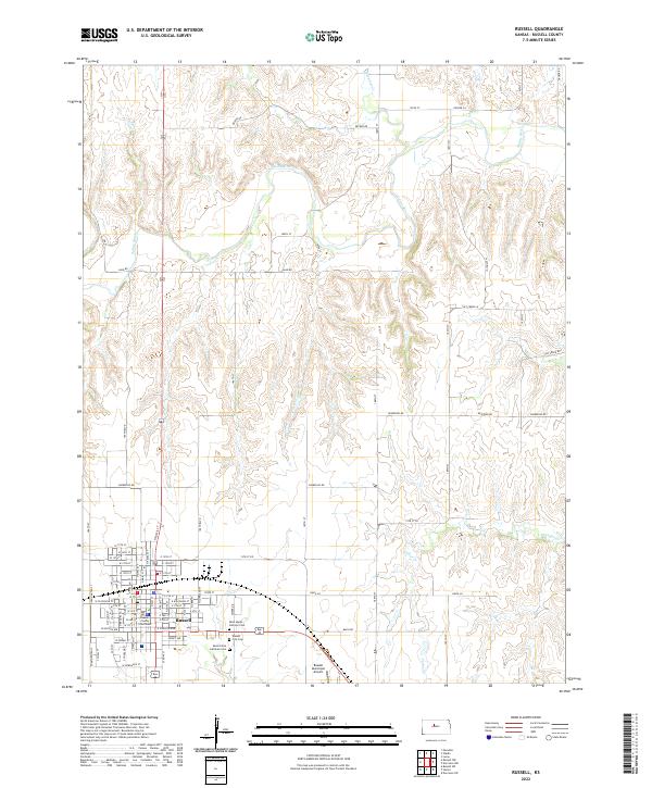 USGS Topographic Map – Russell