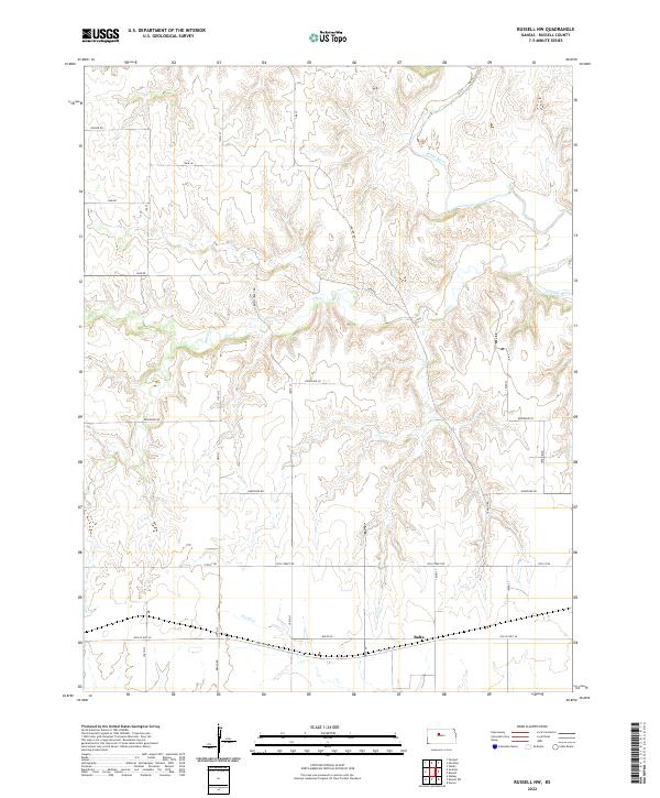 USGS Topographic Map – Russell NW
