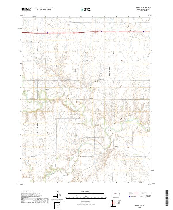 USGS Topographic Map – Russell SW