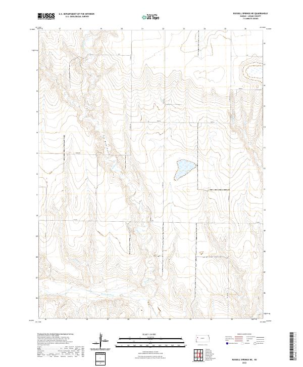 USGS Topographic Map – Russell Springs NE