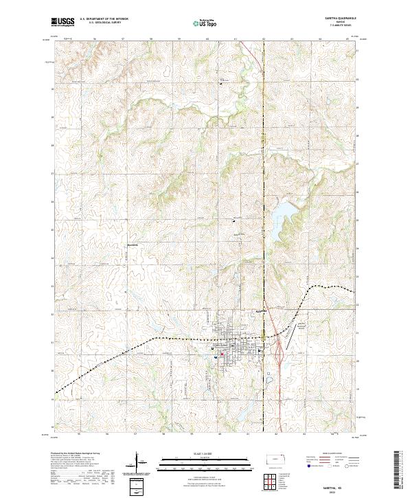 USGS Topographic Map – Sabetha