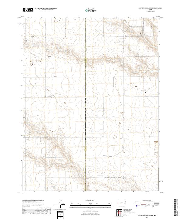 2022 Map of Sainte Theresa Church, 2022 Print