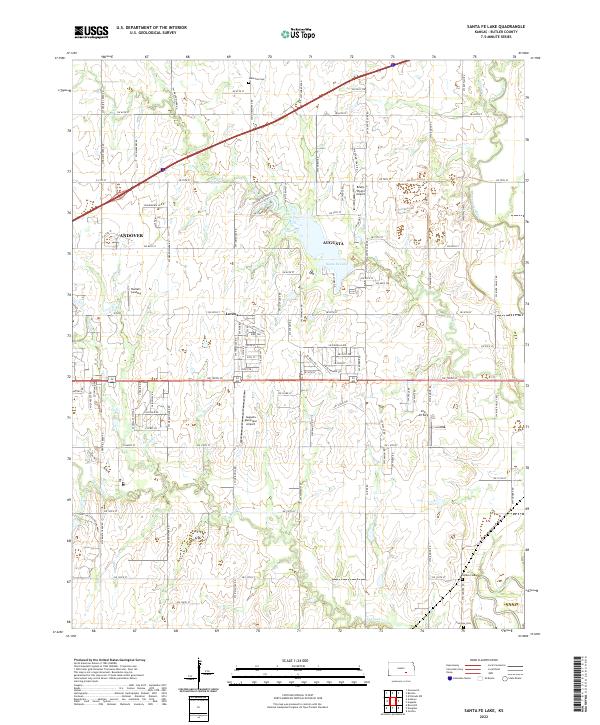 USGS Topographic Map – Santa Fe Lake