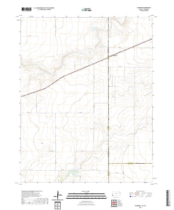 USGS Topographic Map – Saunders