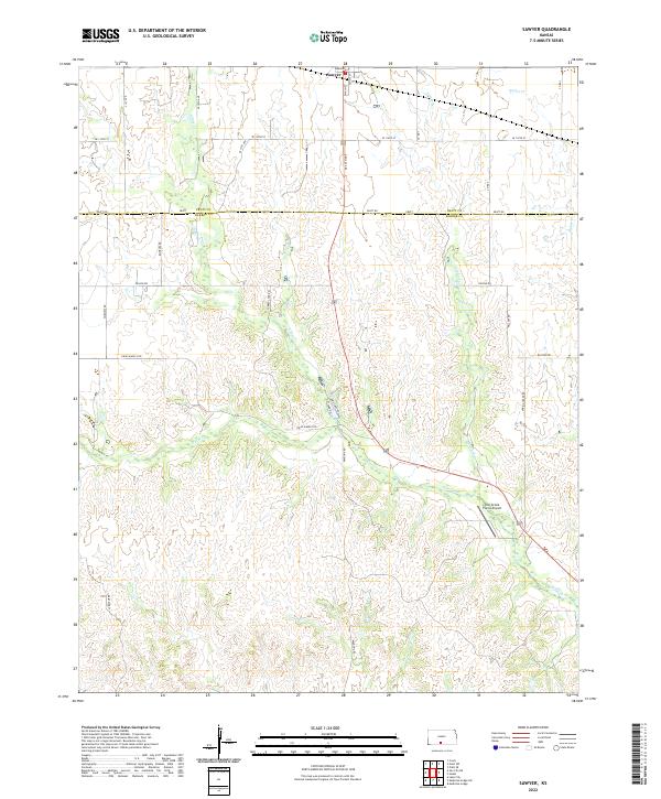 USGS Topographic Map – Sawyer