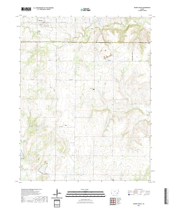 USGS Topographic Map – Severy South