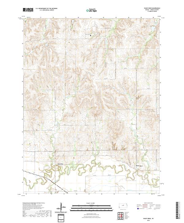 USGS Topographic Map – Shady Bend