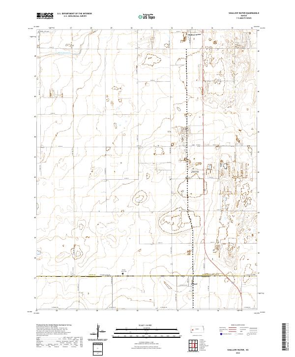 USGS Topographic Map – Shallow Water
