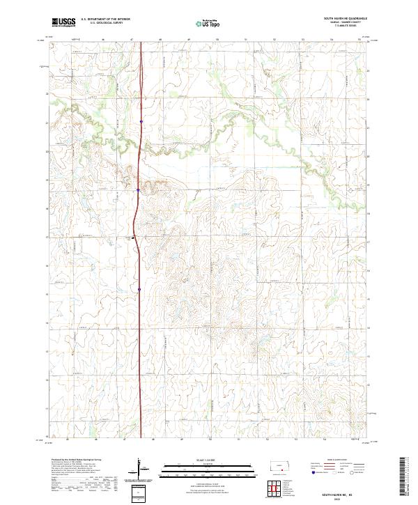 USGS Topographic Map – South Haven NE