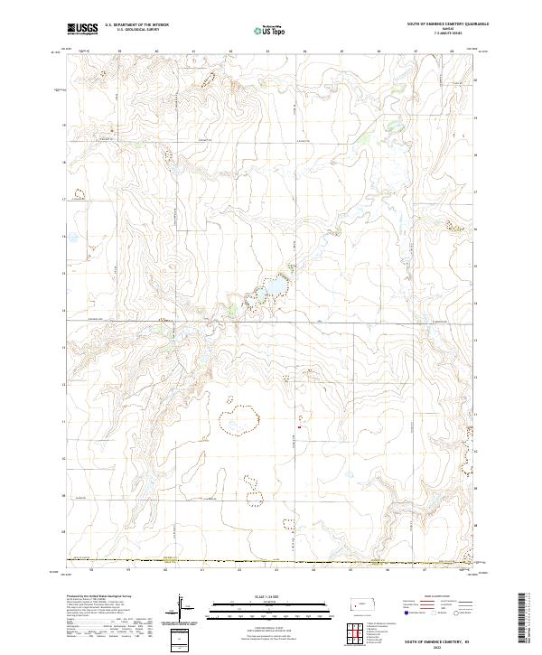 2022 Map of South of Eminence Cemetery, 2022 Print