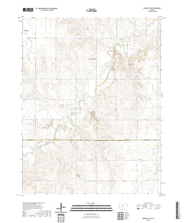 2022 Map of Spearville NE, 2022 Print